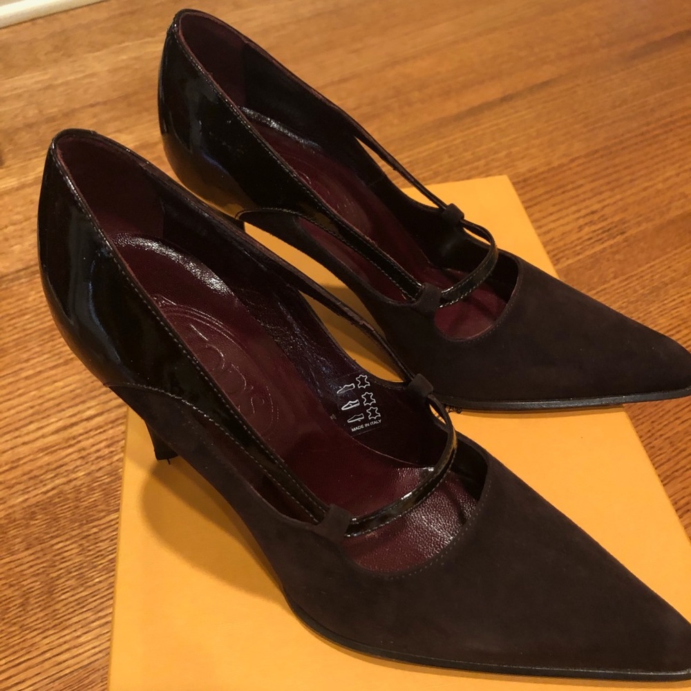 Tod's Dark Brown High Heels Never Worn